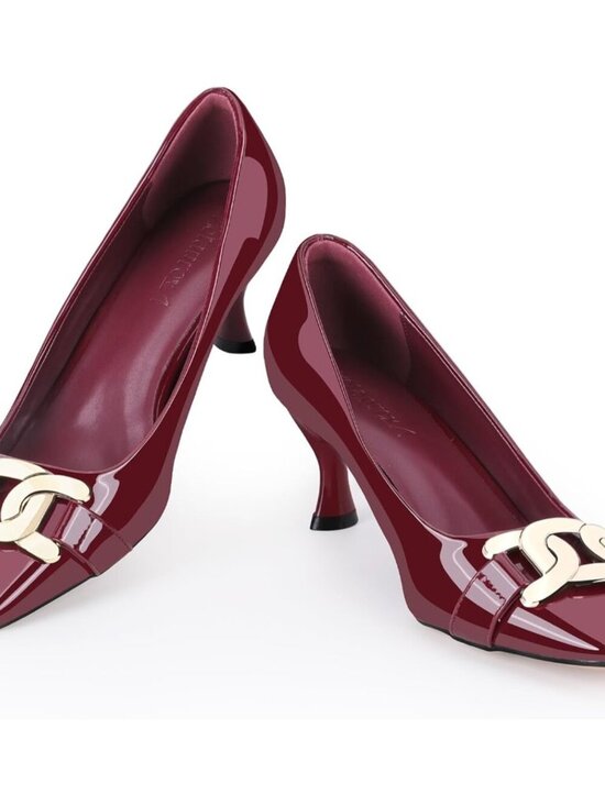 Shoes - Heel Pumps Fashion Metal Slip On Stiletto Wedding Party Comfortable Dress Pump